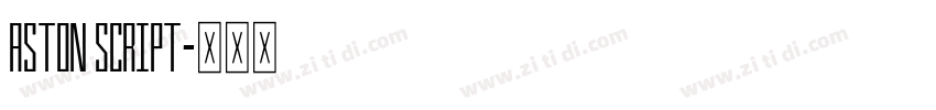 Aston Script字体转换